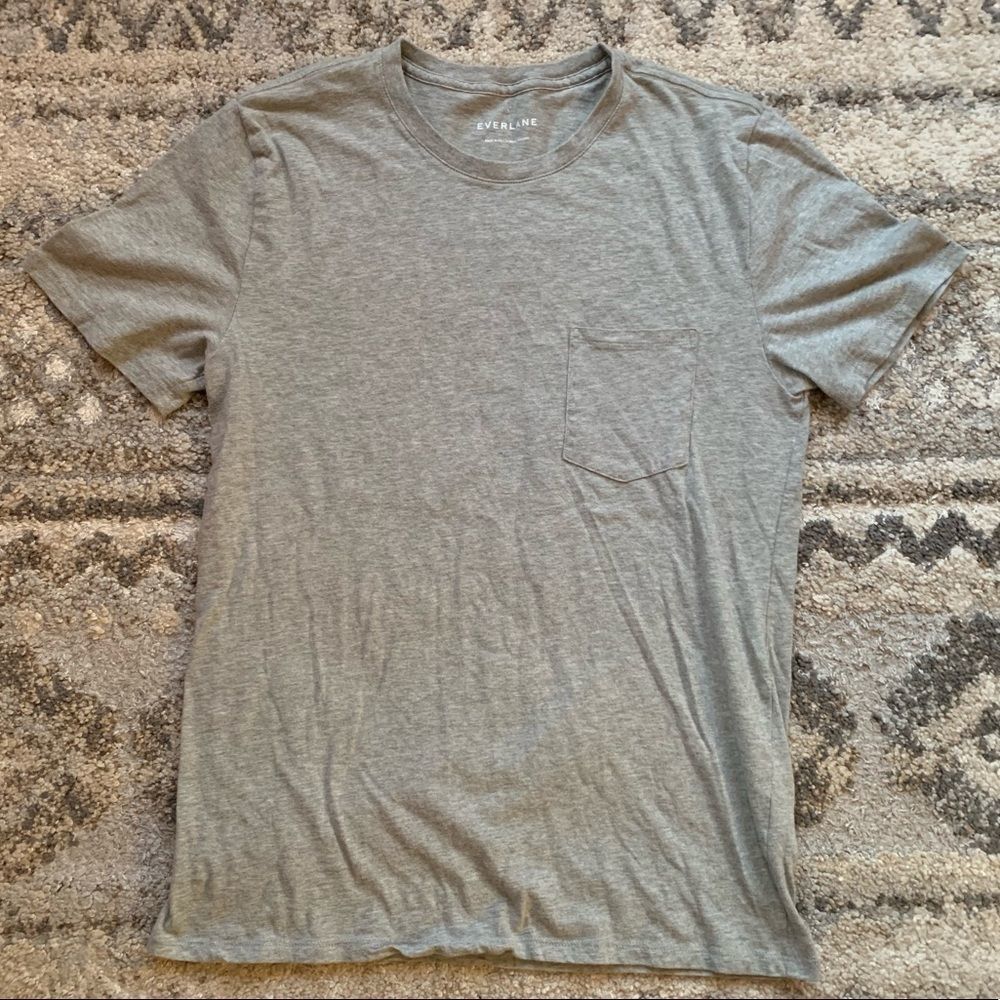 Everlane Gray The Air Pocket Tee Large